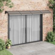vidaXL Entrétak svart och transparent 350x75 cm polykarbonat