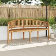 vidaXL Bananbänk 180 cm massiv teak