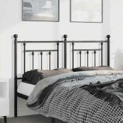 vidaXL Huvudgavel metall svart 150 cm
