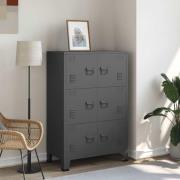 vidaXL Industriellt förvaringsskåp antracit 75x40x115 cm metall