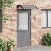 vidaXL Entrétak svart 100x75 cm polykarbonat
