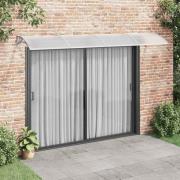 vidaXL Entrétak grå och transparent 350x75 cm polykarbonat