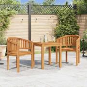vidaXL Bananstol massiv teak