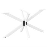 vidaXL Matbordsben spindelformad vit 150x78x(72-73) cm stål