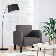 vidaXL Soffstol med armstöd grå 54 cm konstläder