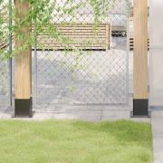 vidaXL Stolpbaser, fyrkantiga, 12 delar, 121x121mm pulverlackerat stål