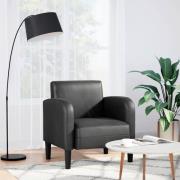 vidaXL Soffstol med armstöd svart 54 cm konstläder