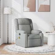 vidaXL Massagefåtölj ljusgrå tyg