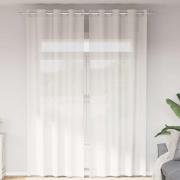 vidaXL Voile gardiner med genomföringar 2 st vit