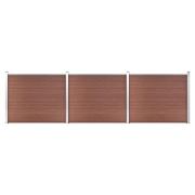 vidaXL Staketpaneler WPC 526x146 cm brun
