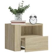 vidaXL Väggmonterade sängbord 2 st sonoma-ek 45x30x35 cm