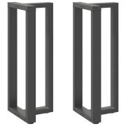 vidaXL Barbordsben T-formad 2 st antracit 50x35x(100-101) cm stål