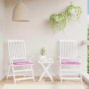 vidaXL Stolsdynor 2 st rosa 40x40x4 cm tyg