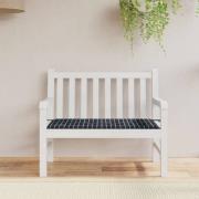vidaXL Bänkdyna för trädgården svartrutig 100x50x4 cm oxfordtyg