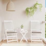 vidaXL Stolsdynor 2 st taupe 50x50x4 cm oxfordtyg