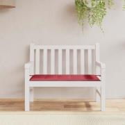 vidaXL Bänkdyna för trädgården vinröd 120x50x4 cm oxfordtyg