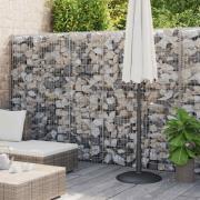 vidaXL Gabionmur galvaniserat stål 900x30x200 cm