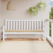 vidaXL Bänkdyna för trädgården beige 200x50x4 cm oxfordtyg