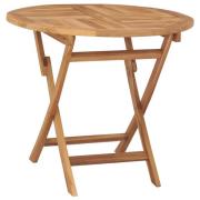 vidaXL Hopfällbart trädgårdsbord 85x76 cm massiv teak