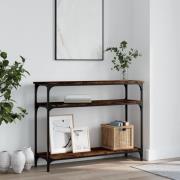 vidaXL Avlastningsbord rökfärgad ek 100x29x75 cm konstruerat trä