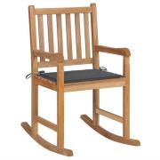 vidaXL Gungstol med antracit dyna massiv teak