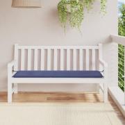 vidaXL Bänkdyna för trädgården marinblå 150x50x4 cm oxfordtyg