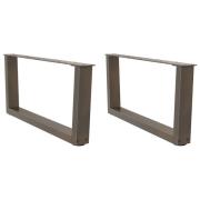 vidaXL Soffbordsben V-formade 2 st naturstål 70x(30-31,3) cm stål