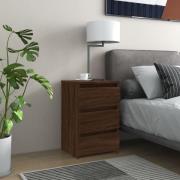 vidaXL Sängbord 2 st brun ek 40x35x62,5 cm konstruerat trä