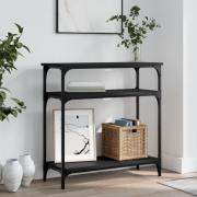 vidaXL Konsolbord svart 75x29x75 cm konstruerat trä