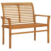 vidaXL Trädgårdsbänk 112 cm massiv teak