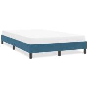 vidaXL Sängram utan madrass mörkblå 120x210 cm sammet