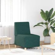 vidaXL Soffstol utan armstöd mörkgrön 55 cm tyg