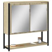 vidaXL Spegelskåp för badrum sonoma-ek 60x16x60 cm konstruerat trä