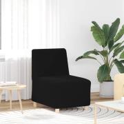 vidaXL Soffstol utan armstöd svart 55 cm lockigt ullliknande tyg