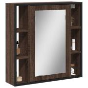 vidaXL Spegelskåp för badrum Brun ek 60x16x60 cm konstruerat trä