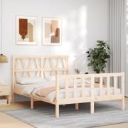 vidaXL Sängram utan madrass 140x200 cm massiv furu