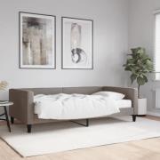 vidaXL Dagbädd med madrass taupe 100x200 cm tyg