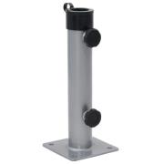 vidaXL Parasollfot för Ø38/48 mm stolpe silver stål