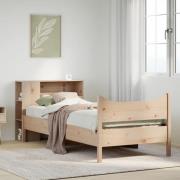 vidaXL Sängram utan madrass 90x190 cm massiv furu