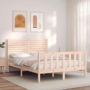 vidaXL Sängram utan madrass 140x200 cm massiv furu