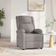 vidaXL Elektrisk reclinerfåtölj taupe tyg