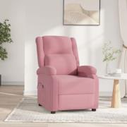 vidaXL Elektrisk reclinerfåtölj rosa sammet
