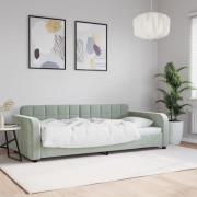 vidaXL Dagbädd ljusgrå 90x190 cm sammet