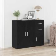 vidaXL Skänk svart ek 91x29,5x75 cm konstruerat trä