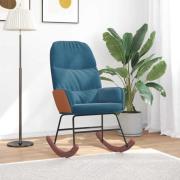 vidaXL Gungstol blå sammet