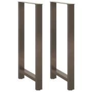 vidaXL Barbordsben naturstål 2 st 60x(110-111) cm stål
