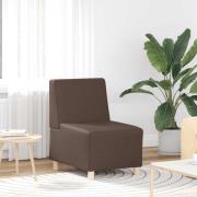 vidaXL Soffstol utan armstöd brun 55 cm konstläder