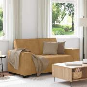 vidaXL 2-sitssoffa brun 120 cm sammet