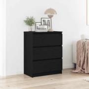 vidaXL Byrå svart ek 60x35x76 cm konstruerat trä