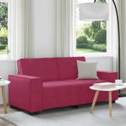 vidaXL 2-sitssoffa vinröd 140 cm sammet
